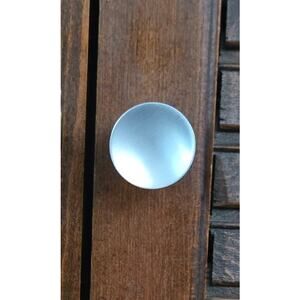 Vintage Retro Mid Century Silver Accent Flat Knob Round Set of 17